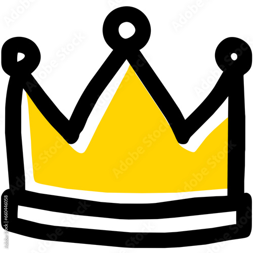 vector kings crown svg icon illustration, black border