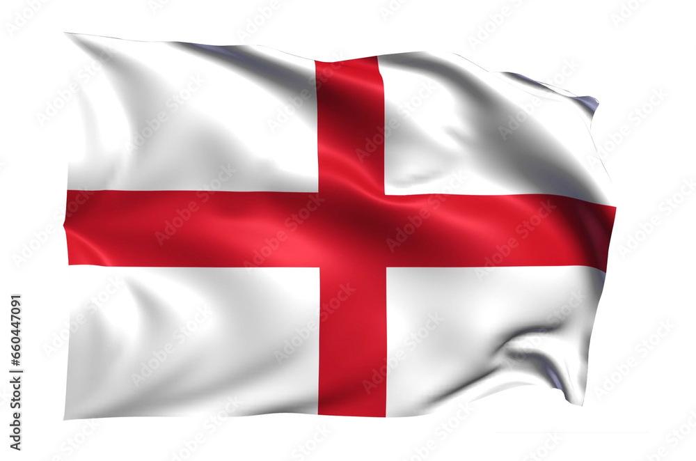 England Flag on transparent background