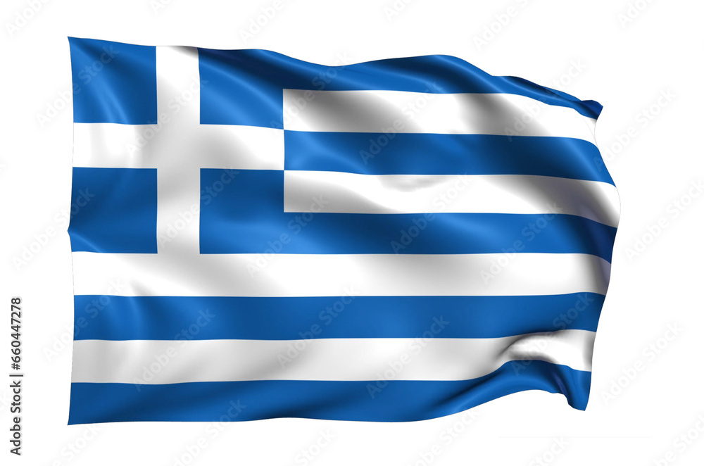 Greece Flag on transparent background Greece Flag on transparent background