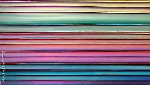Stack of Colorful Fabrics in Lines