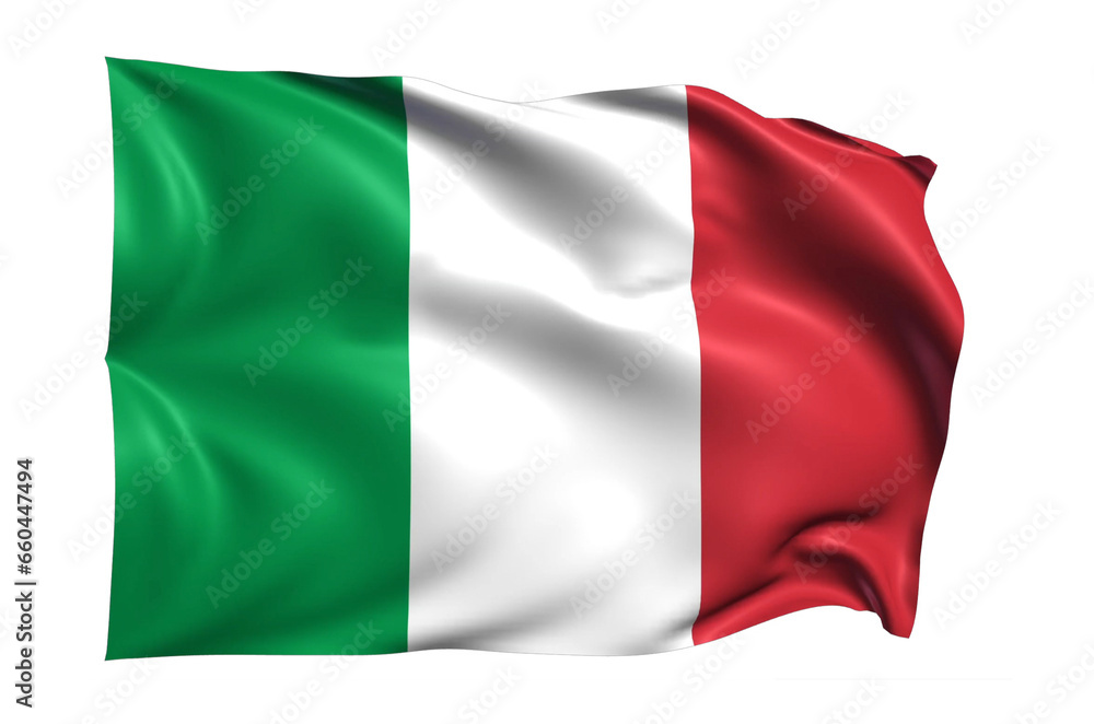 Italy  Flag on transparent background