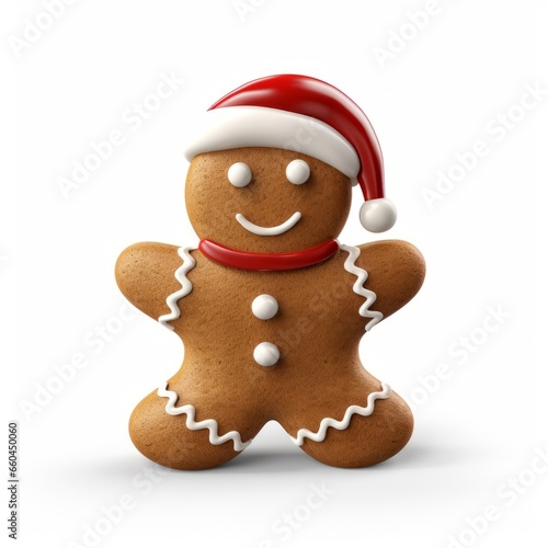 Wallpaper Mural Christmas xmas bakery baking banner - Saint nicholas gingerbread man with santa claus hat, isolated on white background Torontodigital.ca