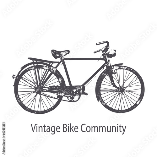 Vintage bicycle logo design inspiration vector illustation
