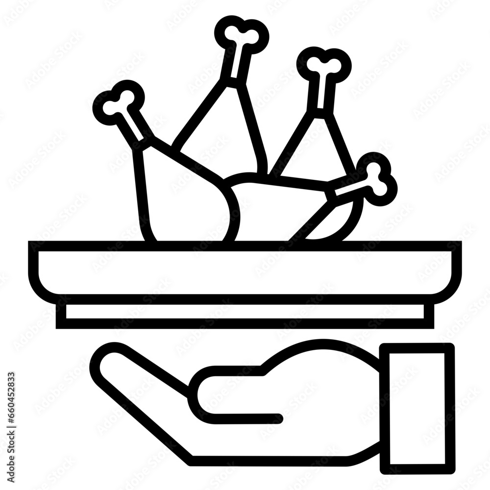 Fried Chicken Icon Fried Chicken Icon