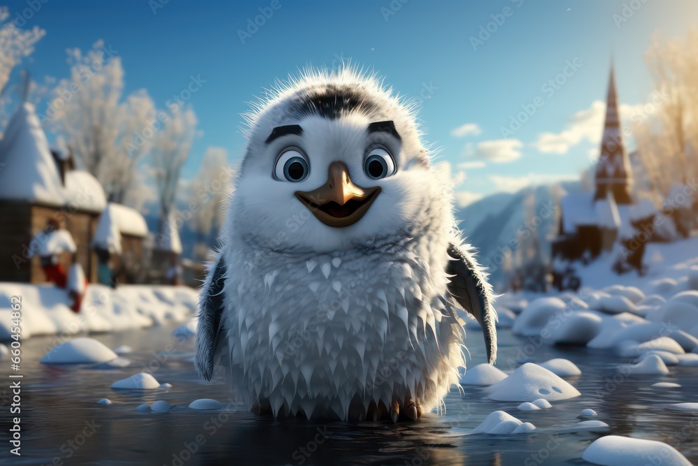 Obraz premium penguin on snow