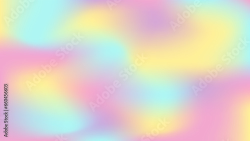 Y2K holographic gradient set. Iridescent aura pastel rainbow mesh backgrounds. Soft blurry pink, blue and mint textures for social media templates and other graphic designs.