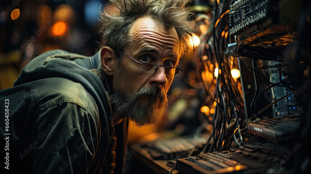 Motivated Computer Technician: Candid Selfie Reflecting Determination and Challenges
