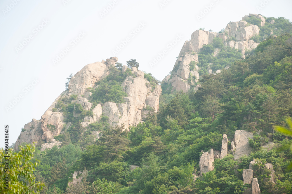 view of the mountains in the morning Laoshan_Beijiushui