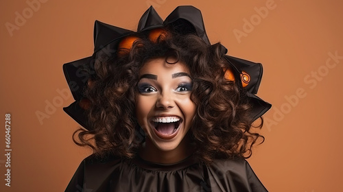 Spooktacular Shenanigans: Ladies Having a Blast in the Wackiest Halloween Photoshoot in Brown photo