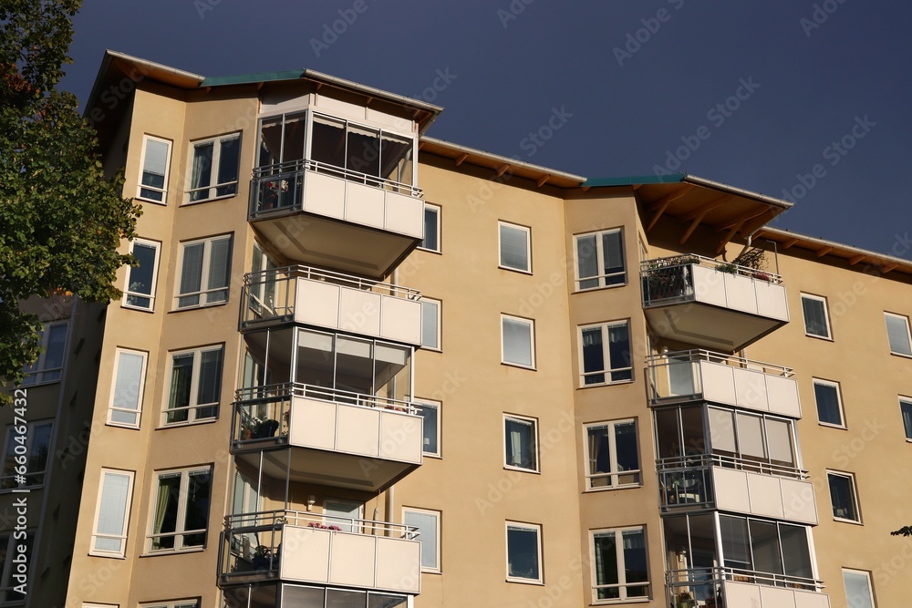 Generic apartment building in Sweden Generic apartment building in Sweden