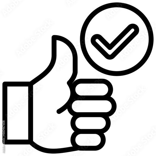 Acceptable Outline Icon