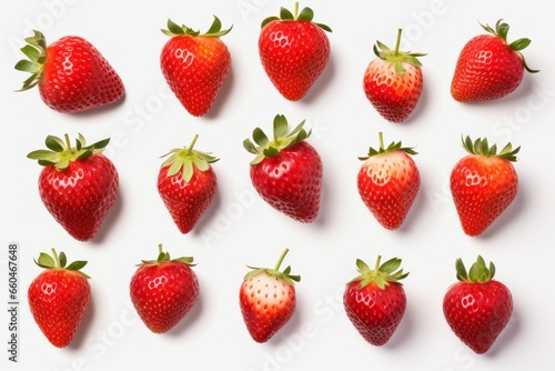 fresh strawberries with a tempting red color generative ai