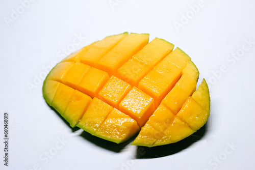 Ripe mango isolated,over white background