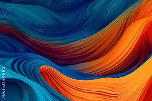 A dynamic blue backdrop with vibrant lines. Generative AI