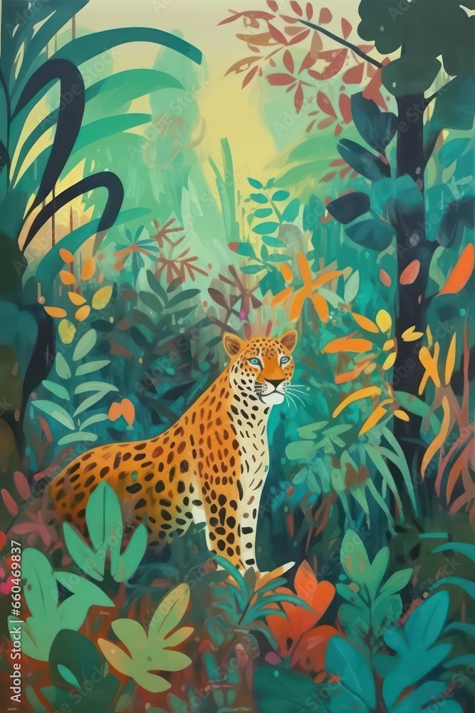 leopard in the forest leopard in the forest