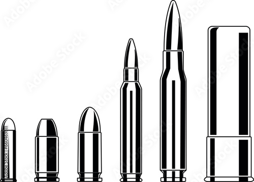 Bullets Ammo SVG Cut File for Cricut and Silhouette, EPS ,Vector, PNG , JPEG, Zip Folder