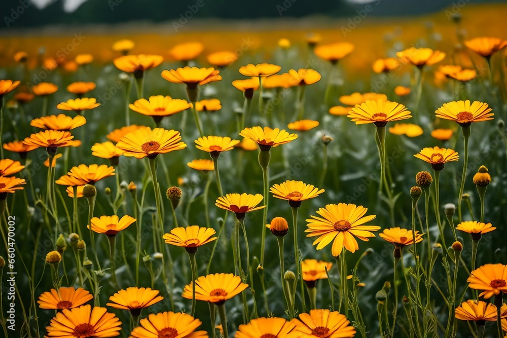 field of yellow flowers field of yellow flowers