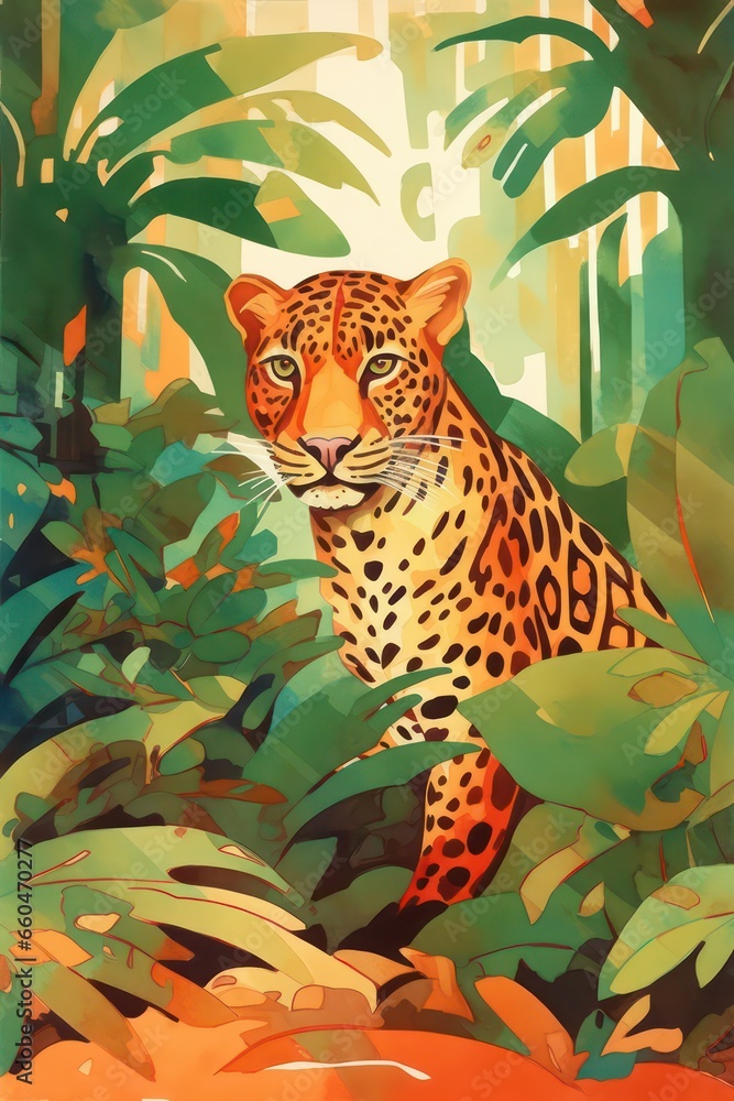 leopard in the forest leopard in the forest