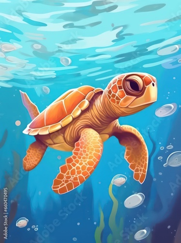 turtle swimming © Stasie