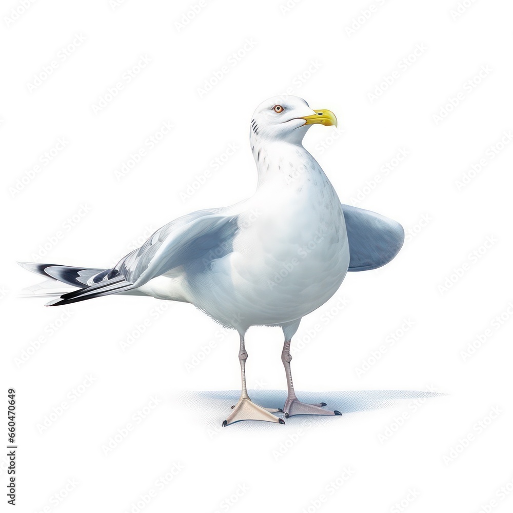 Fototapeta premium seagull on a white background