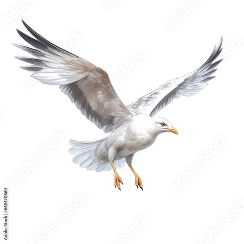 seagull isolated on white © Stasie