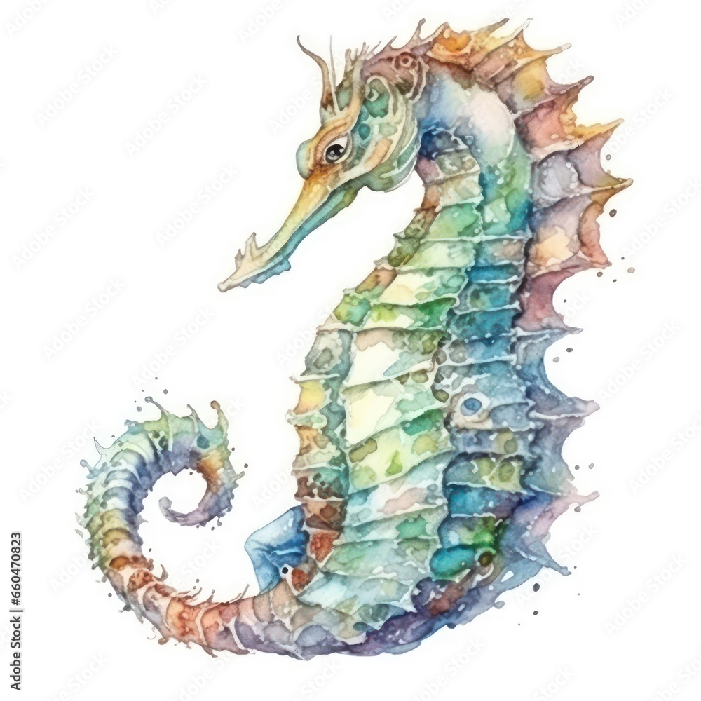 Fototapeta premium cartoon seahorse
