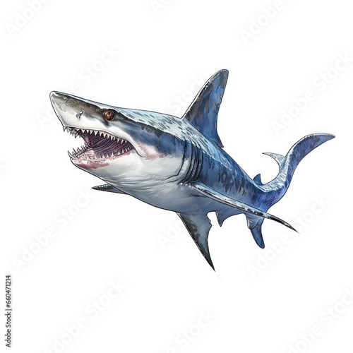 shark isolated on white