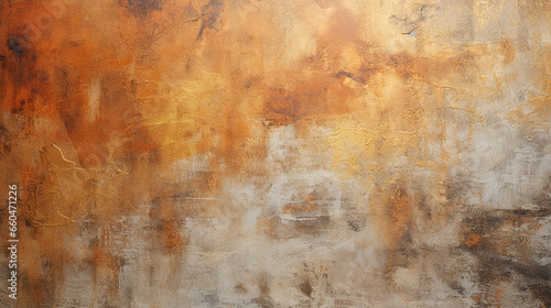  textura grunge envelhecido ferro abstrato em  Tons terrosos, cobre e dourado photo