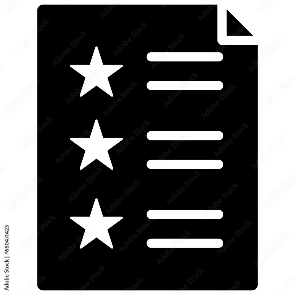Rating Glyph Icon Rating Glyph Icon
