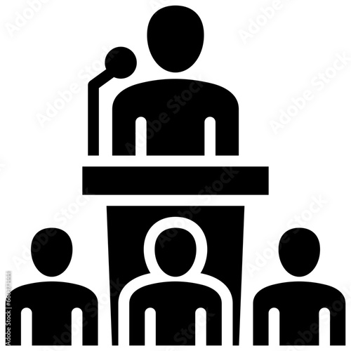 Conference Glyph Icon