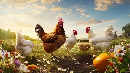 Organic farming with chicke...