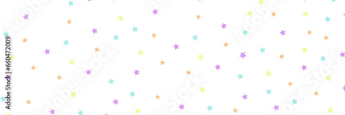 Pastel star seamless pattern on white background. vector hand drawn illustration. 
