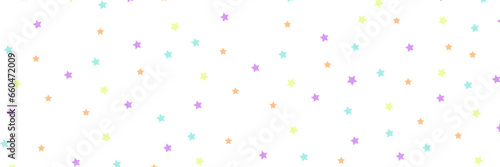 Pastel star seamless pattern on white background. vector hand drawn illustration.
