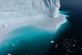 greenland iceberg aerial drone view