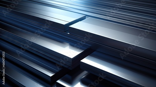 Stack of stainless flat bar