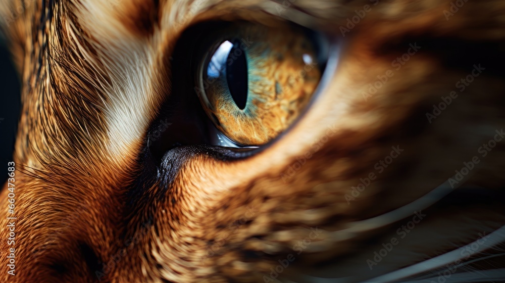 One eyed cat with infection looking at camera eye teary and discolored