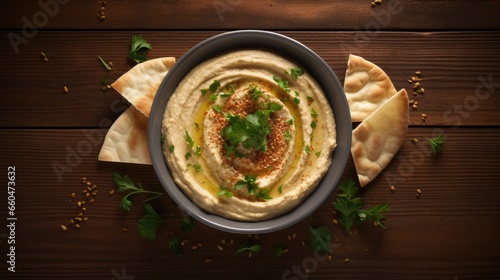 Pita bread and classic humm...
