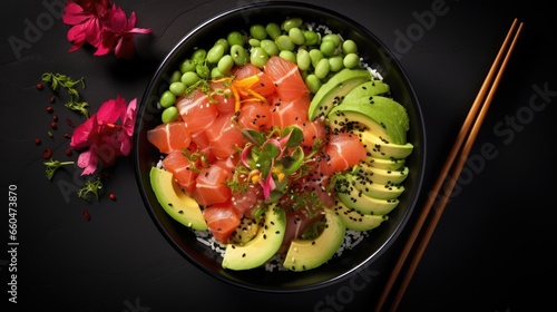 Top view of Hawaiian salmon...