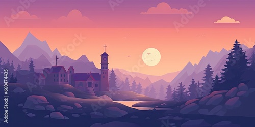 Animated Vector Based Medieval Background Texture - Medieval Animation Wallpaper created with Generative AI Technology