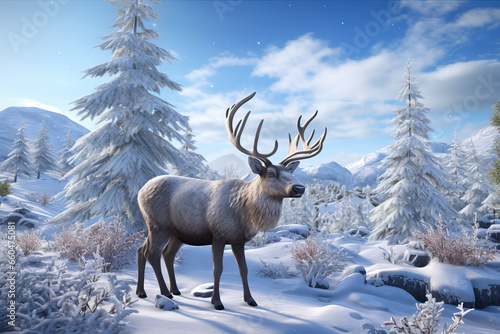 Santa's Arctic Wildlife Safari, Generative AI illustration © Goodwave Studio