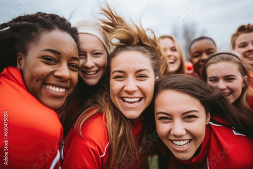 Group portrait of a female soccer team © Geber86