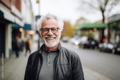 Portrait of a senior man walking in the city © Geber86