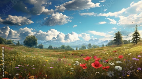 Vibrant meadow Nature creation