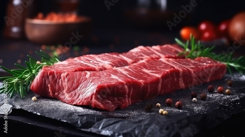 Sliced raw beef for homemad...