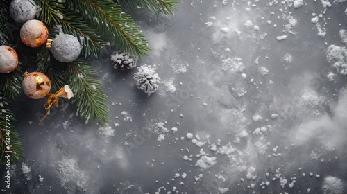 Snow covered branch of Chri...