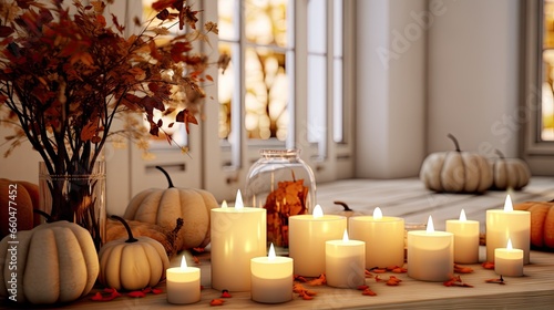 Stunning fall decor with wh...