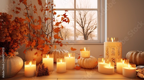 Stunning fall decor with wh...