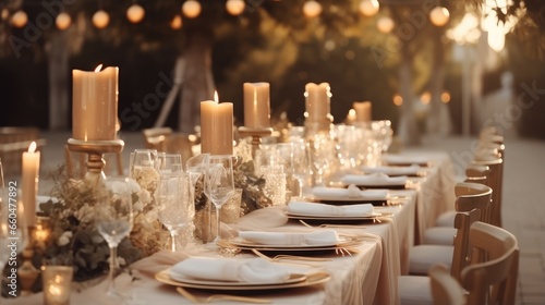 Outdoor wedding celebration...