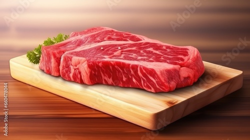 Sliced raw beef for homemad...