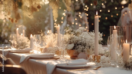 Outdoor wedding celebration...